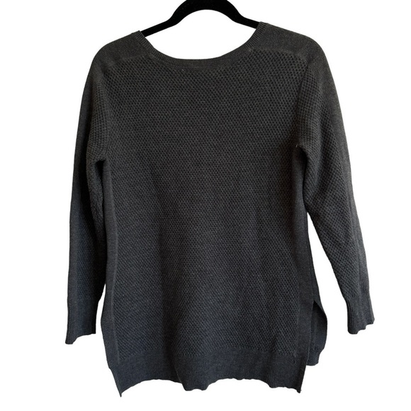 Athleta Thermal Honeycomb Sweater, Charcoal, Size S - Picture 6 of 8